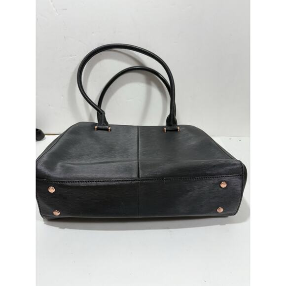 Ted Baker Epi Callaa Bow Detailed Black Leather Shoulder Bag Purse See‎ Pictures - Picture 12 of 15